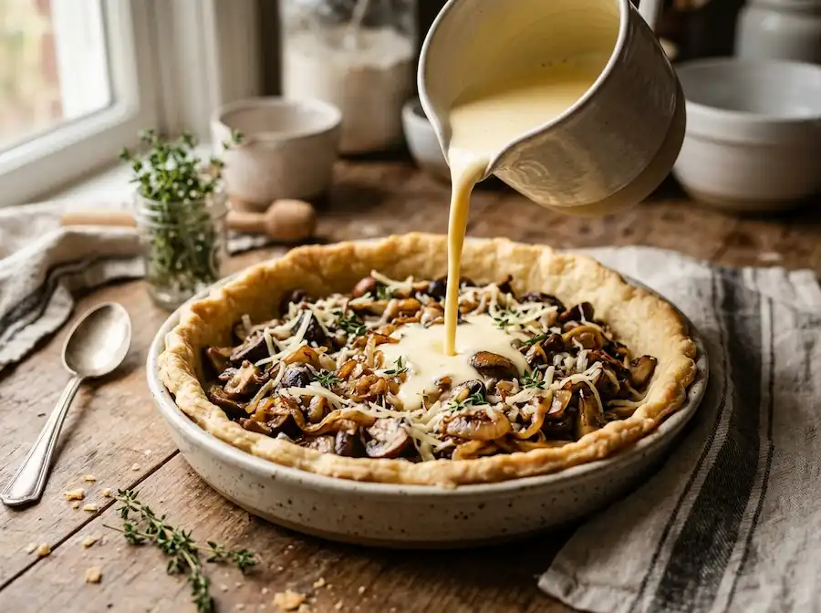 Baking Vegetarian Quiche Lorraine
