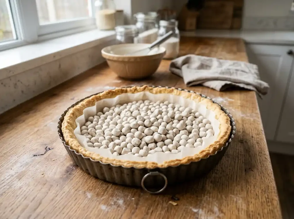 Blind Baking the Quiche Crust